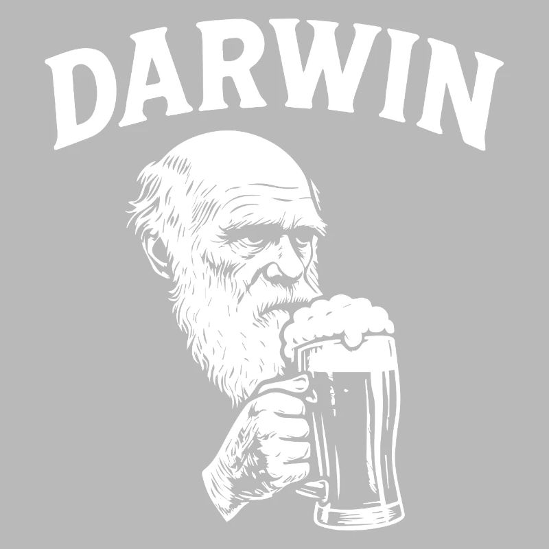 Darwin boit de la bière