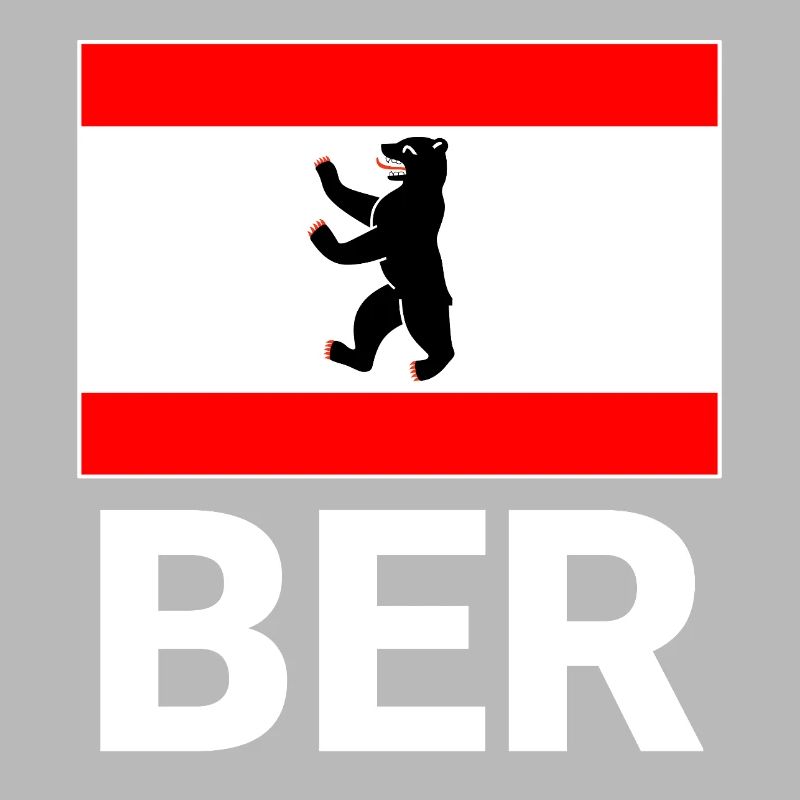 Drapeau de Berlin avec abréviation BER