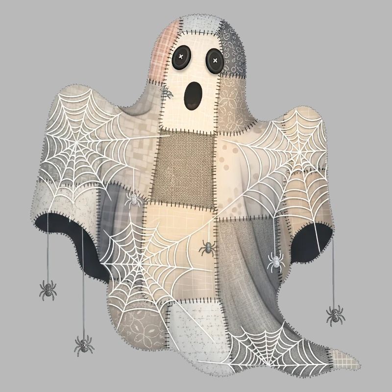 Patchwork Geist mit Spinnennetzen