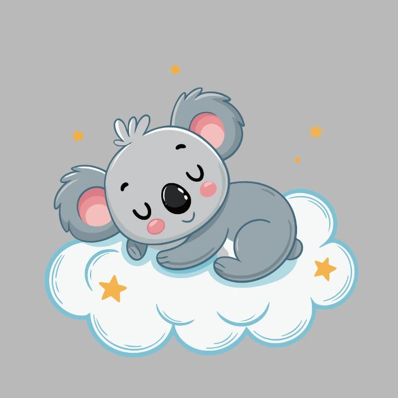 Dreamy Koala on Starry Cloud