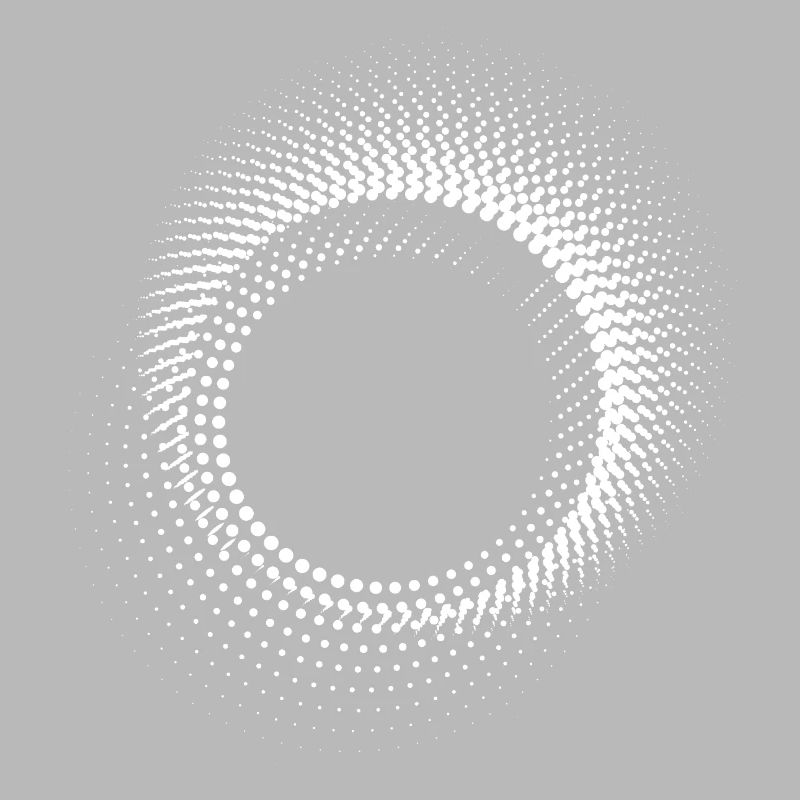 Spirale en points concentriques
