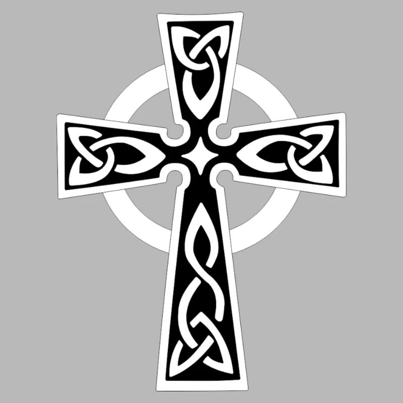Weißes keltisches oder keltisches Kreuz