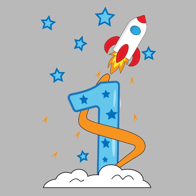 1. Anniversaire bébé enfant fusée