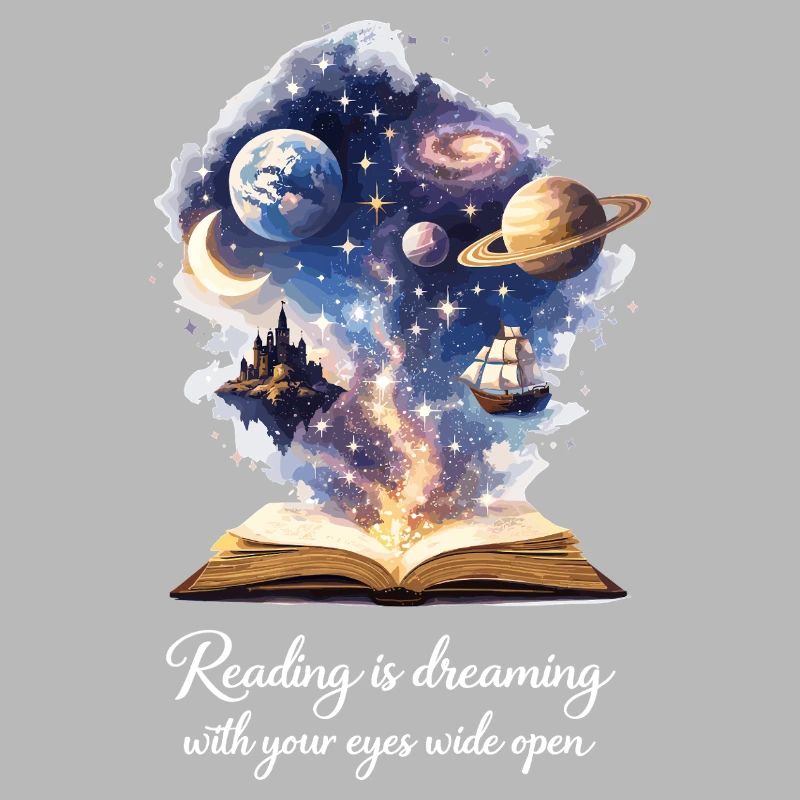 Reading is dreaming - Magic Book & Stars