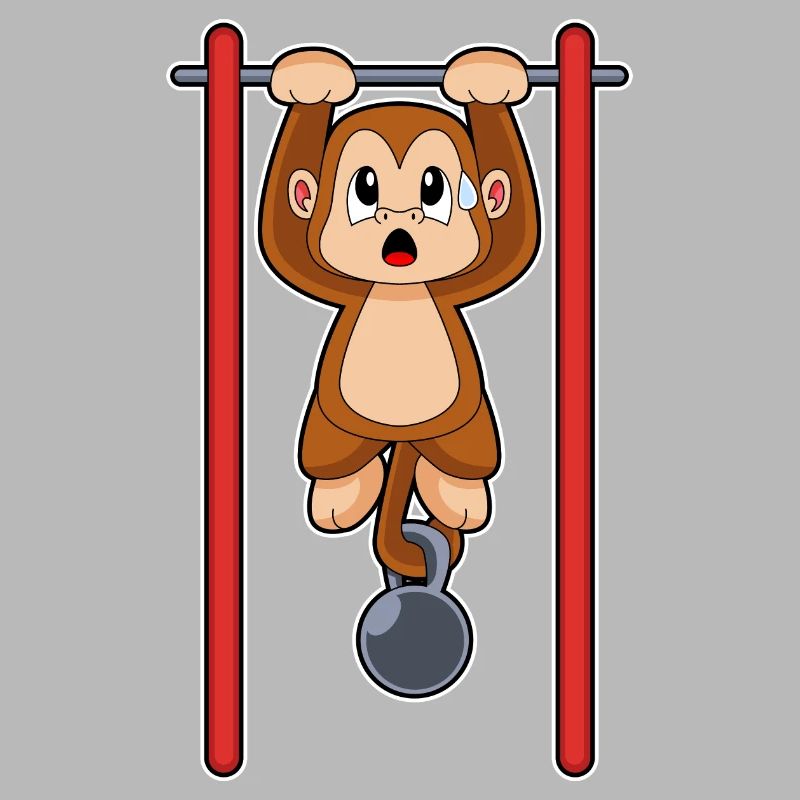 Monkey Bodybuilder Pull-ups Bodybuilding