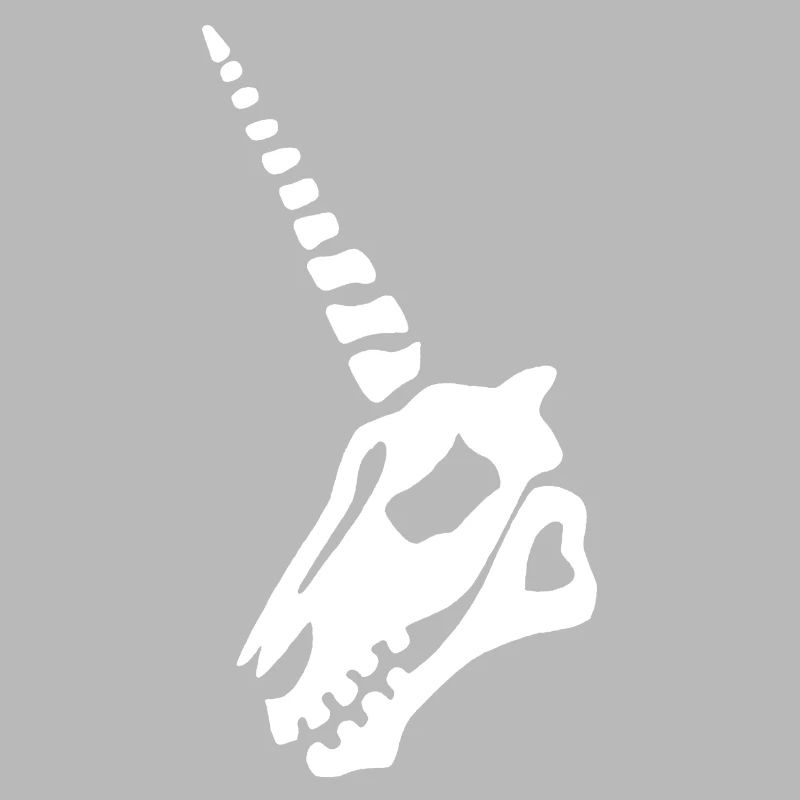 Weißer Einhorn Schädel