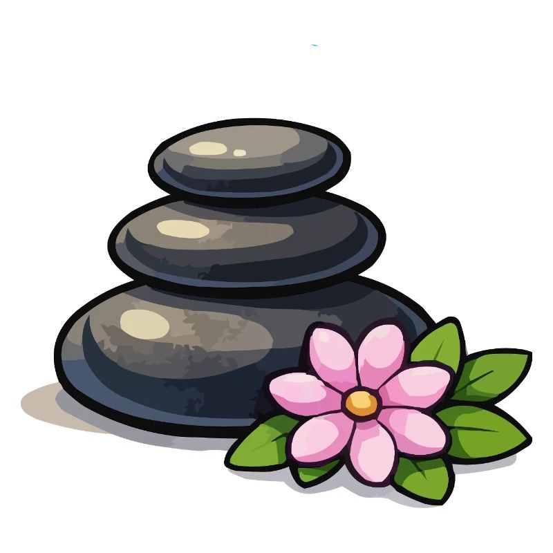 Zen Steinpyramide mit Lotus