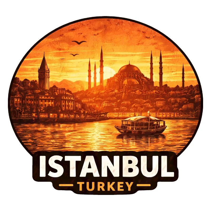 Istanbul Skyline Sunset