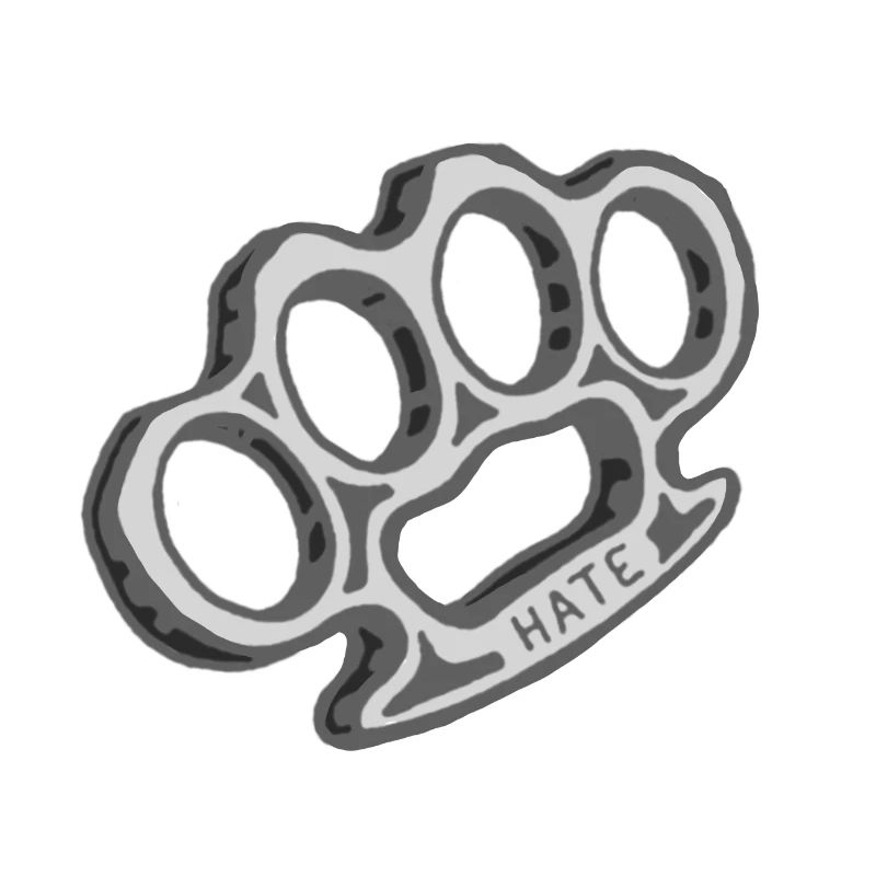 brass knuckles weapon hate hate