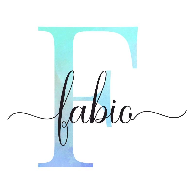 E| Monogramm | Name | Fabio | Watercolor