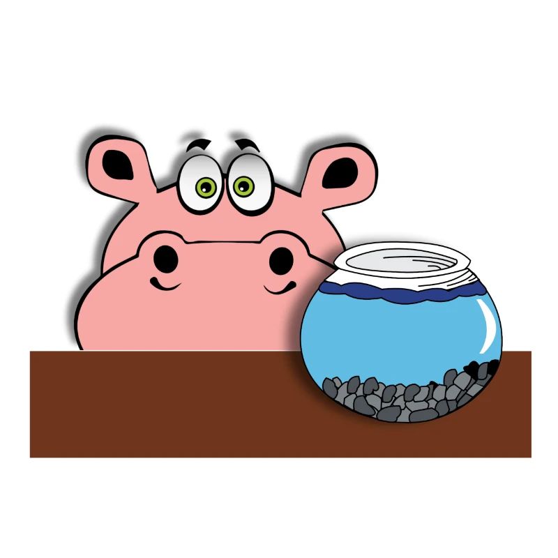 fisch hippo nilpferd baby kind geschenkidee comic