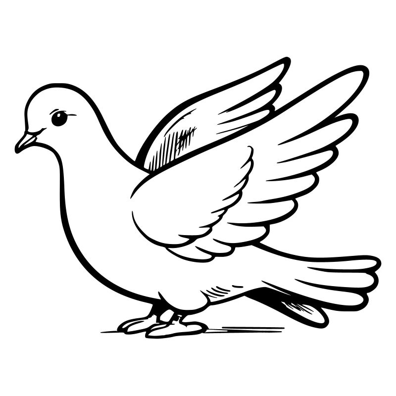 Colombe comme illustration vectorielle
