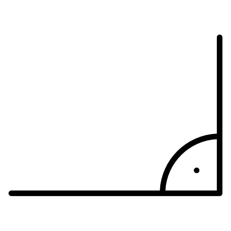 Icône de mathématiques - angle droit