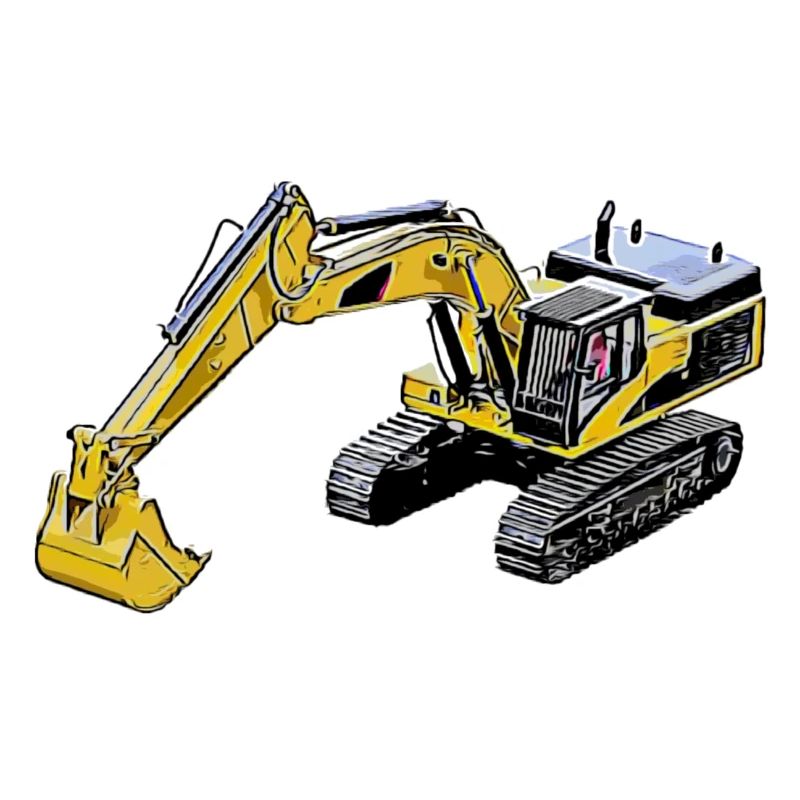 Crawler Excavator Colored Excavator