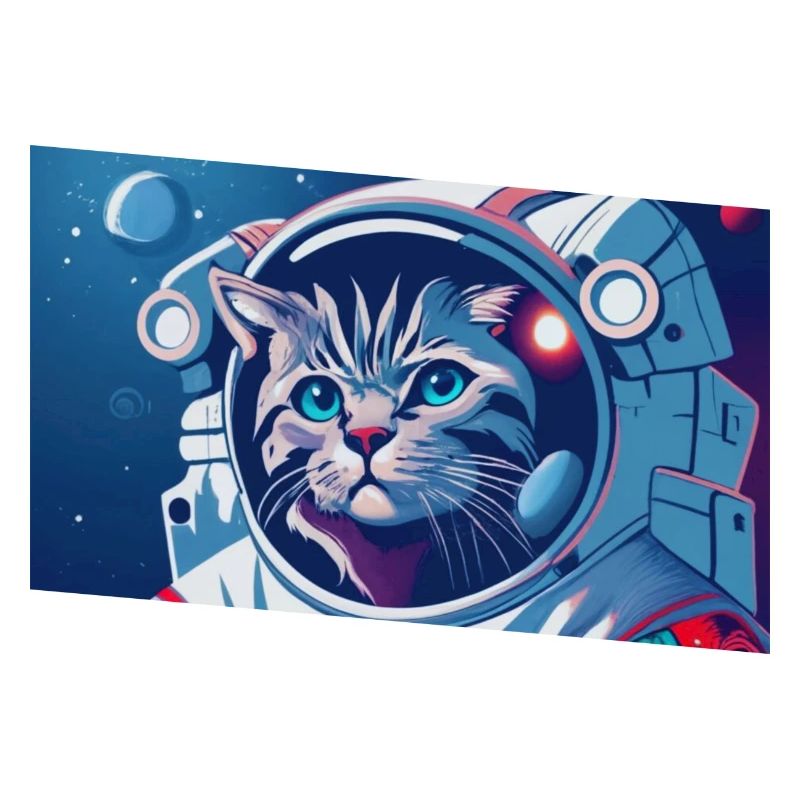 Chat astronaute dans l’espace