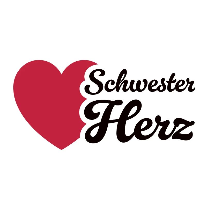 Herz Schwester Design mit Liebe