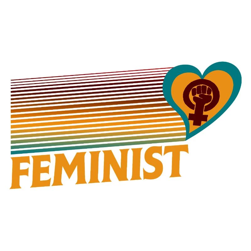 Feministischer Herzfaust-Regenbogen