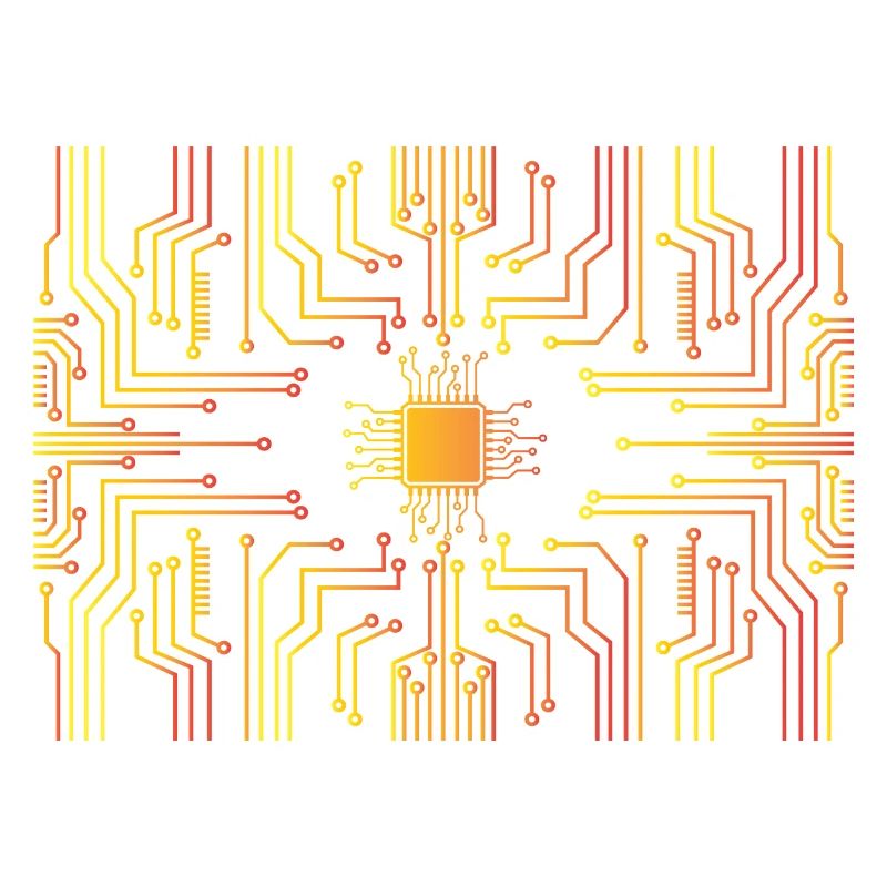 Circuit board core CPU heart pc coder geek