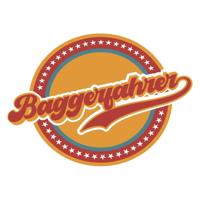 Baggerfahrer Baggerführer Bagger Beruf Vintage