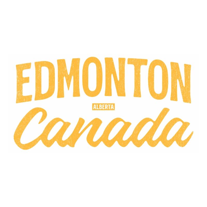 Edmonton Alberta Canada – Retro Schriftzug