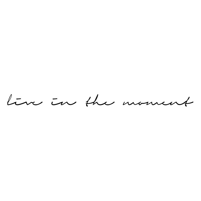 live in the moment quote cursive quote