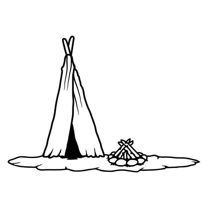 Campground Campfire primitive tent