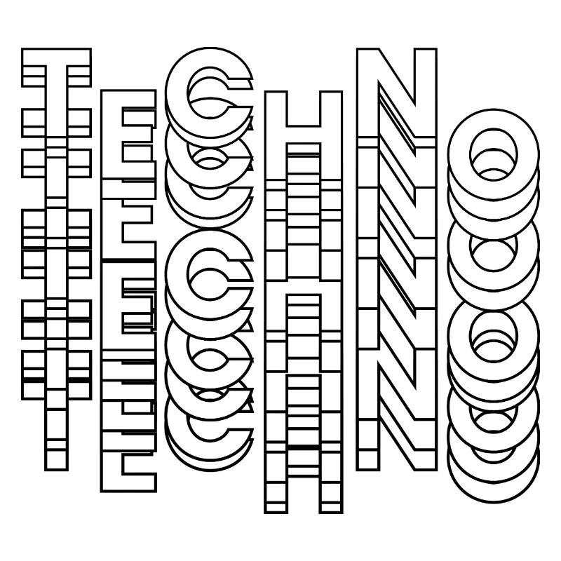 Futuristic Techno Typography Design