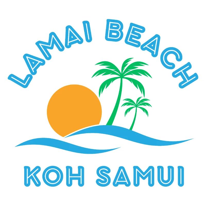 Coucher de soleil de la plage de Lamai Koh Samui