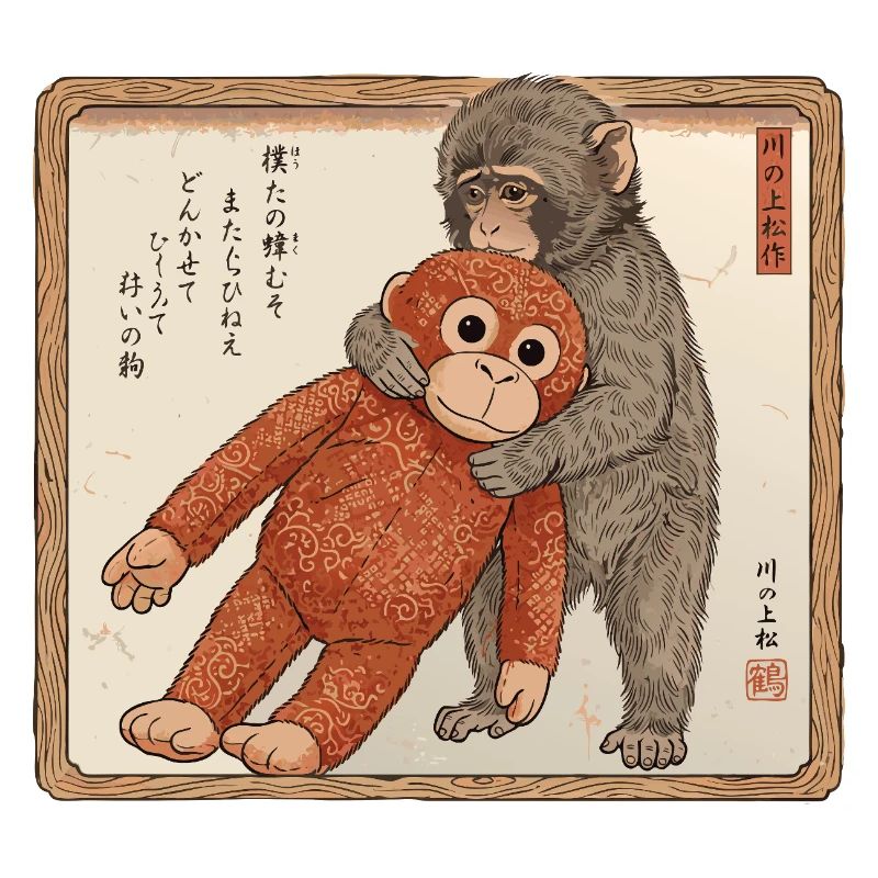 Ukiyo-e Baby Monkey Punch