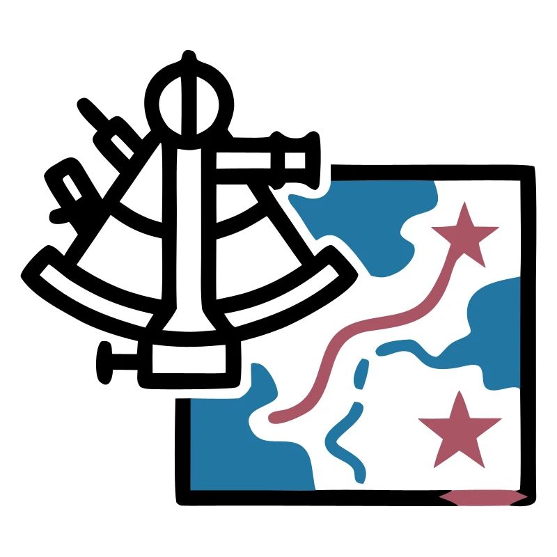 Sextant Navigation Map Vector