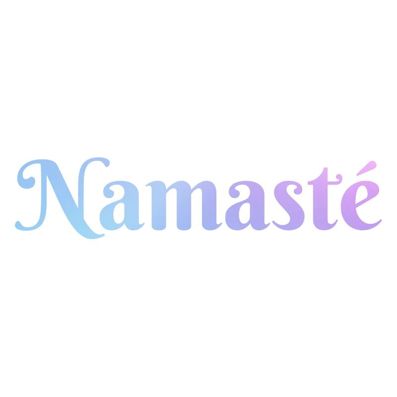 Namaste lettering with magic gradient
