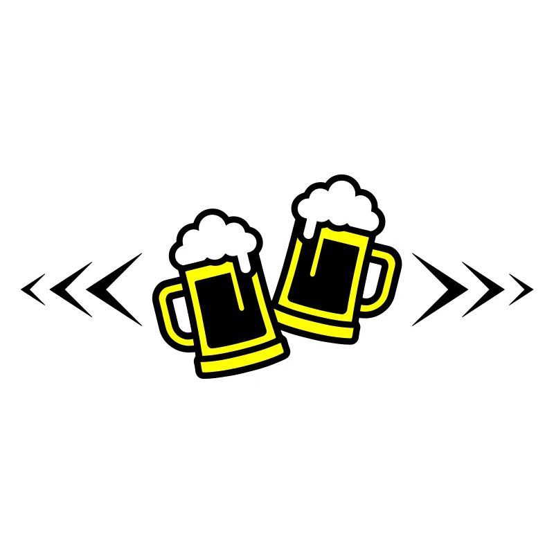 Bier Anstoßen Symbol Bierkrug