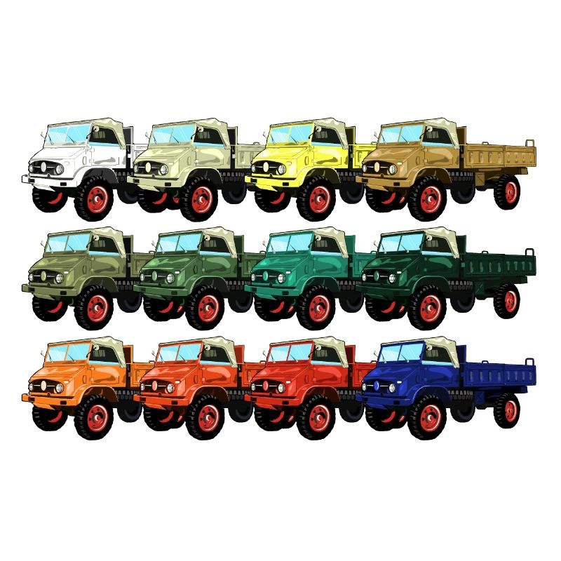 Farbpalette Unimog - Oldtimer - Regenbogen anders