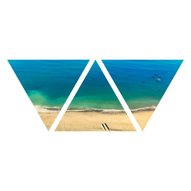 Beach Triangle Drone Sea Holiday Gift