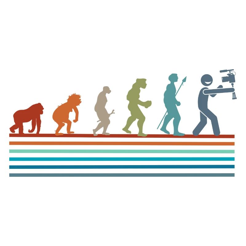 Retro Vintage Social Media Evolution