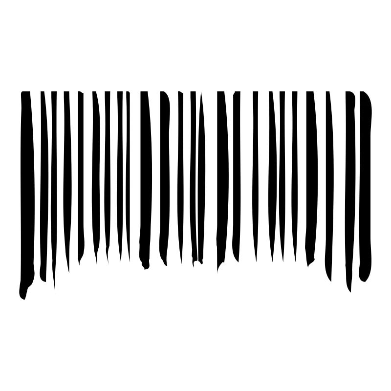 Barcode Striche Linien Gekritzelt Strichcode Scan
