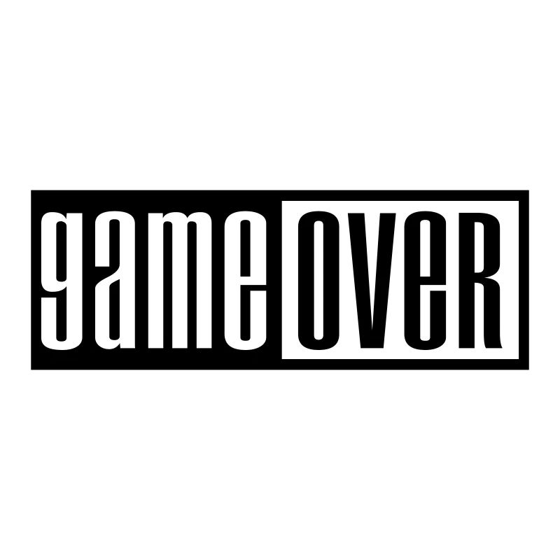 game over outline