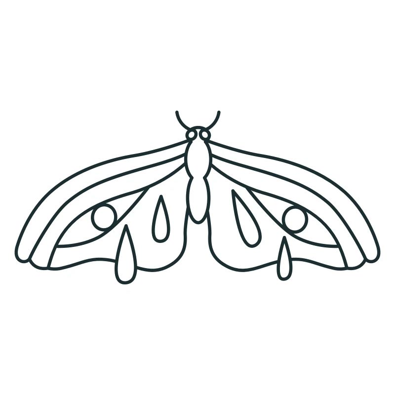 Sad crying moth