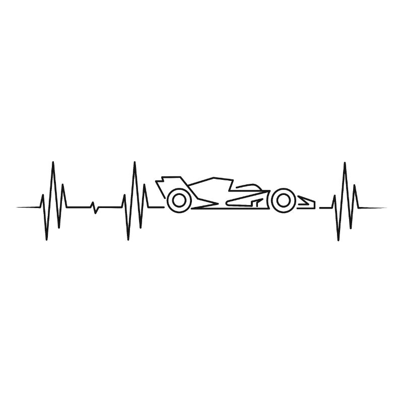 Formule Racing Heartbeat Lines Voitures de course Pulse
