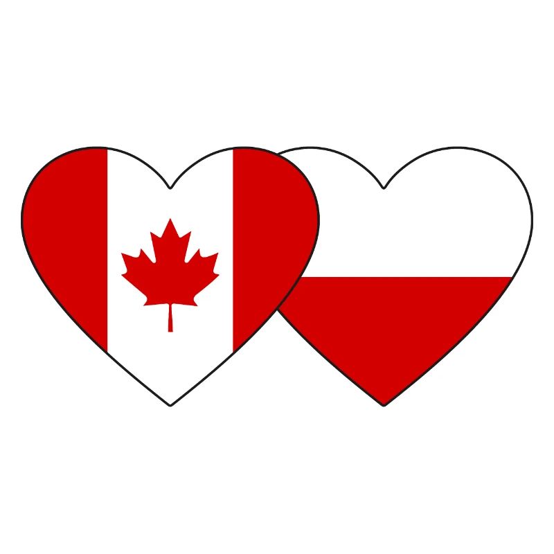 Drapeau du Canada et de la Pologne