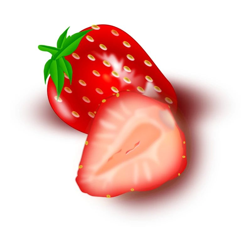 Erdbeer-Schnittbild Illustration