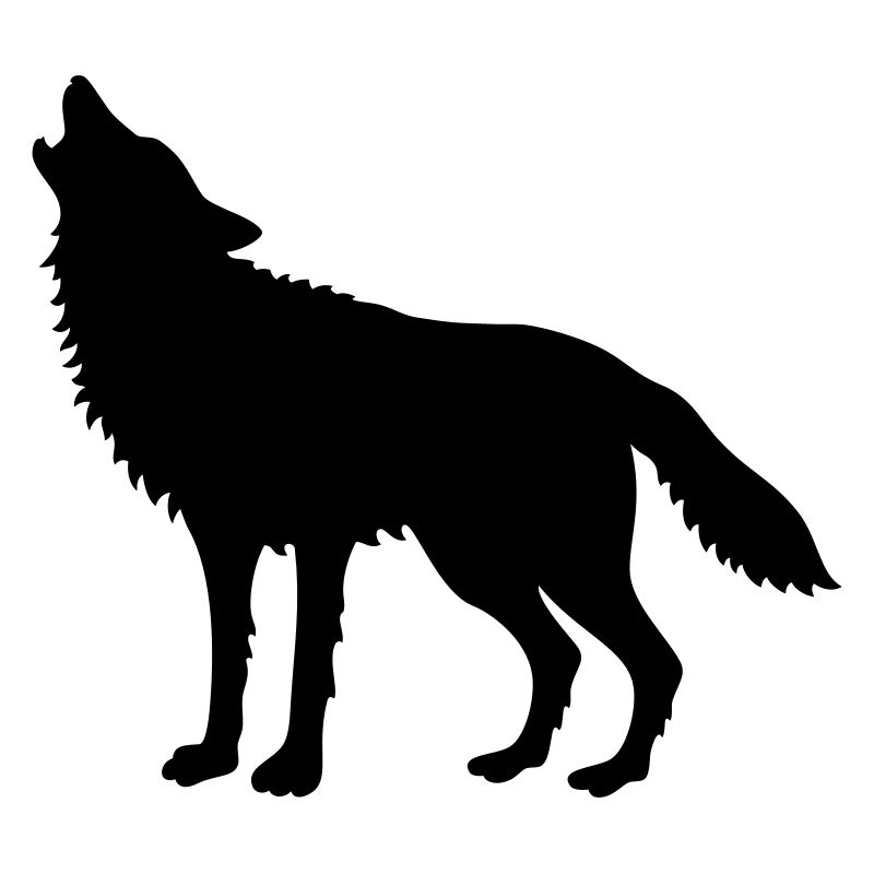 Heulender Wolf (Silhouette)