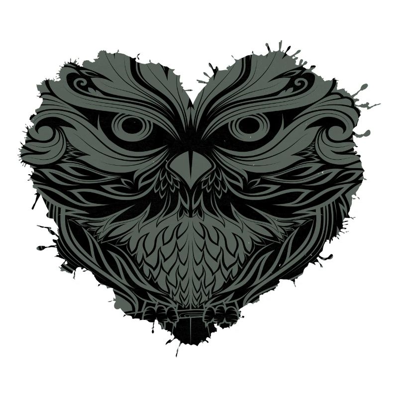 Eule "alte Eule" Eule im Herz