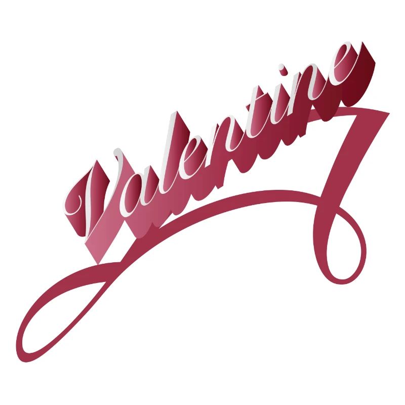 typographie romantique de la Saint-Valentin dans les tons de rouge