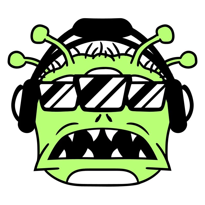 DJ Alien Alien Horror Halloween Party Head