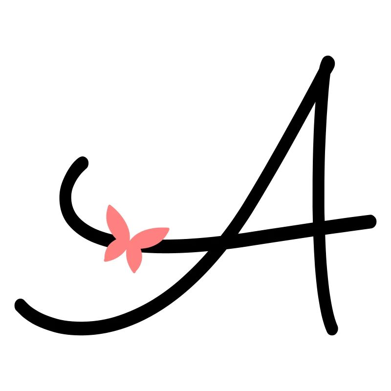 Letter A Initial Letter Butterfly