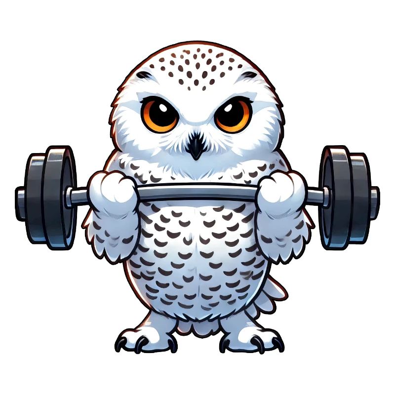 Eule Schneeeule Workout Fitness Training
