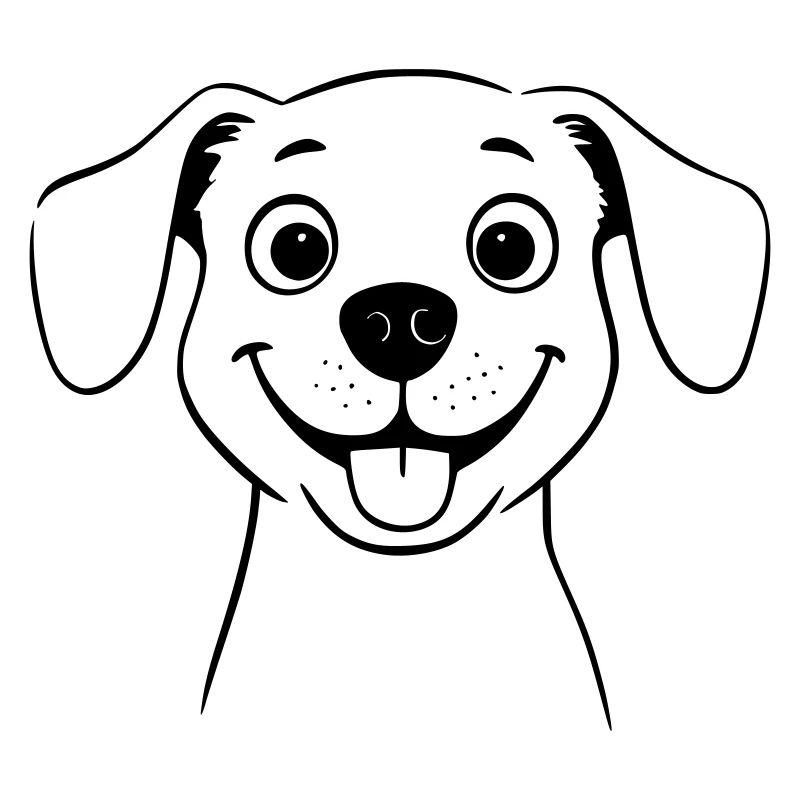 Chien simple comme illustration vectorielle