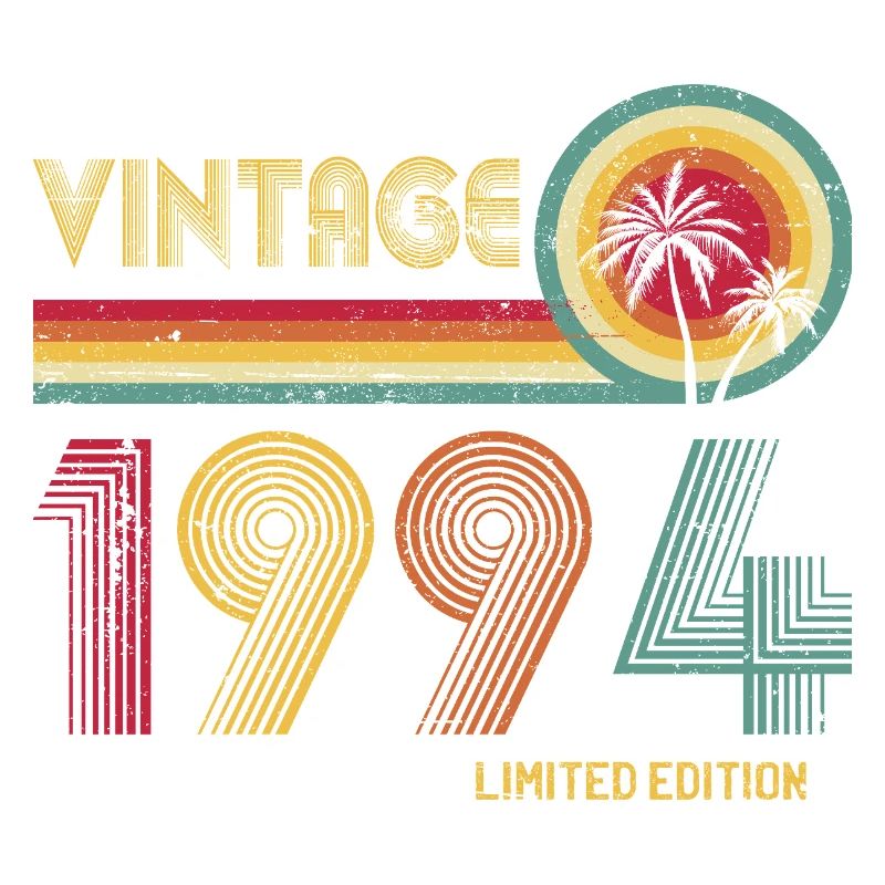 Vintage 90s Retro Sunset Design