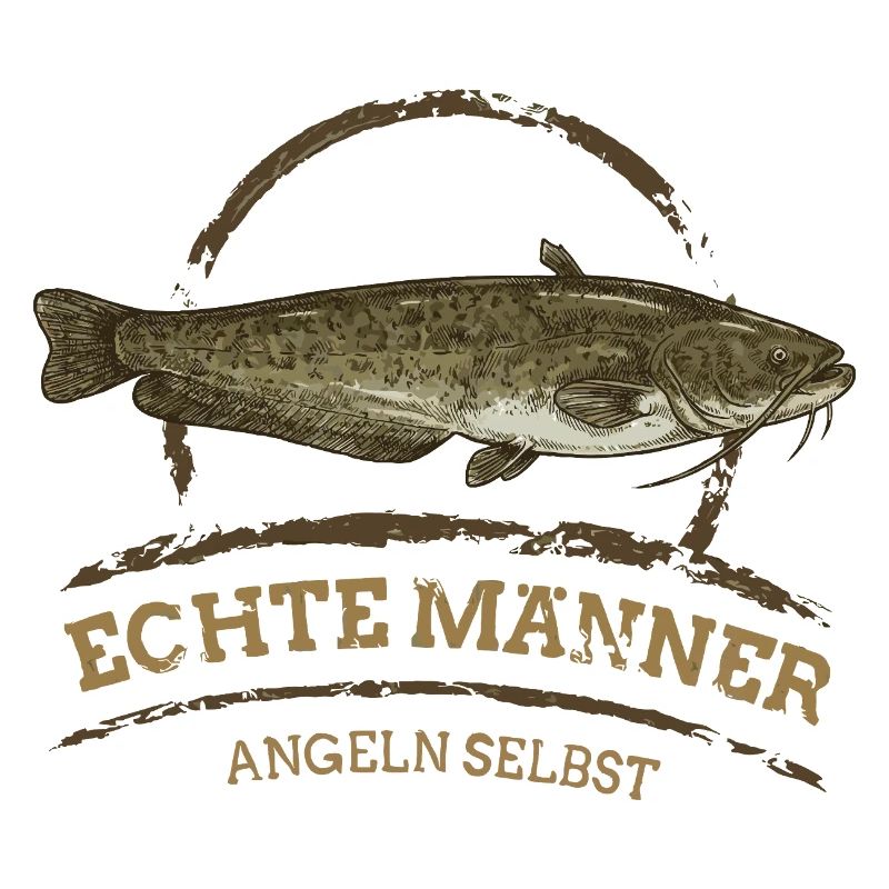 De vrais hommes attrapant du poisson-chat